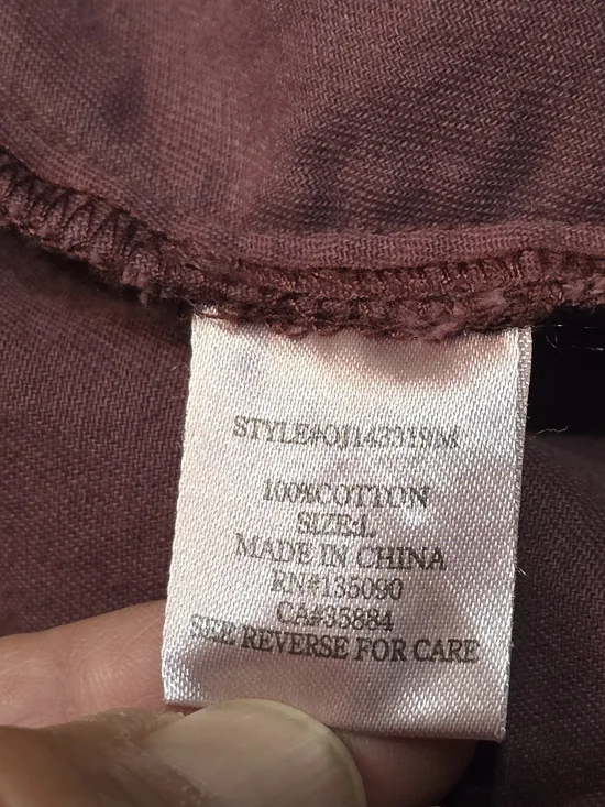 Others Follow Women's Canvas Jacket Maroon Hoodie Knit Sweater Sleeves GUC - Picture 6 of 8